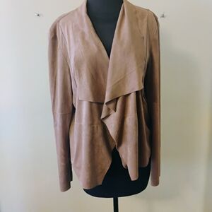 Bagatelle Women's Tan Draped Front Blazer
